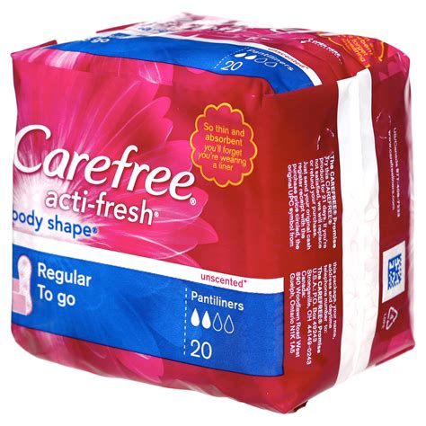 in care panty|Carefree Regular Panty Liners Wrapped .